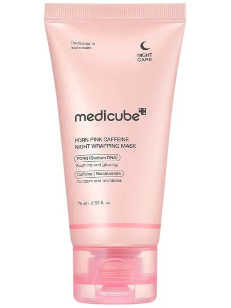 Ночная маска-плёнка с ПДРН и кофеином medicube PDRN Pink Caffeine Night Wrapping Mask 75мл