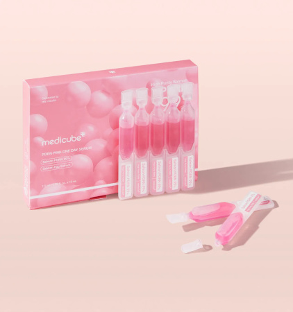 Набор концентрированных сывороток с ПДРН и коллагеном MEDICUBE PDRN Pink One Day Serum 10 шт*1,5мл